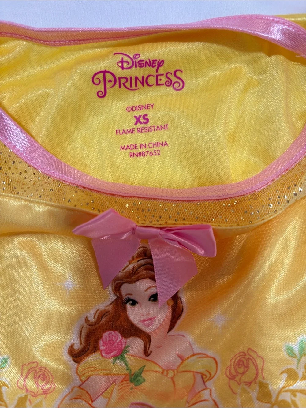 Disney Yellow and Pink Belle-Inspired Princess Costume Dress - Picture 6 of 7